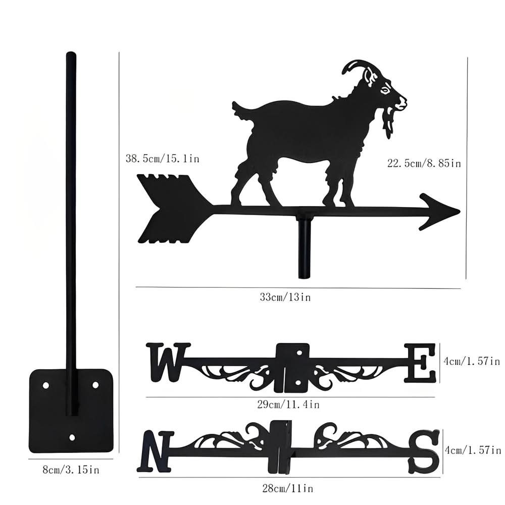 Goat Farm Animal Stainless Steel Weathervane