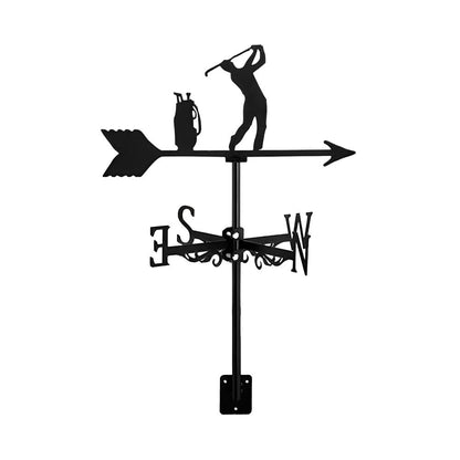 Golf Player Silhouette Stainless Steel Weathervane