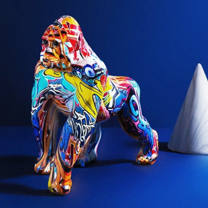 ArtZ® Gorilla Nordic Painted Statue Sculptures