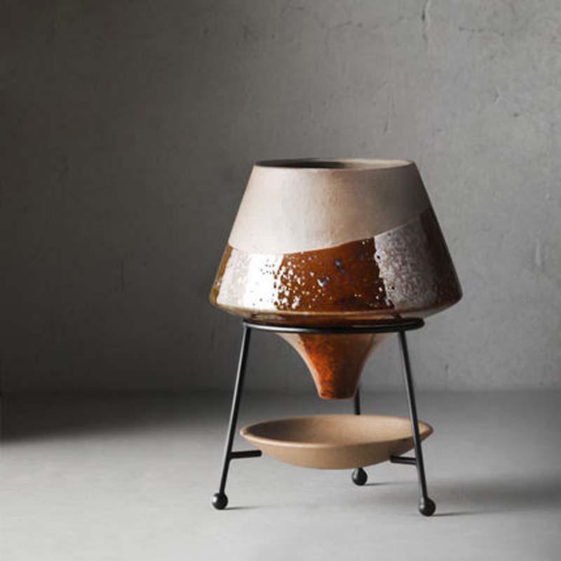 Terracotta Teardrop Planter with Saucer