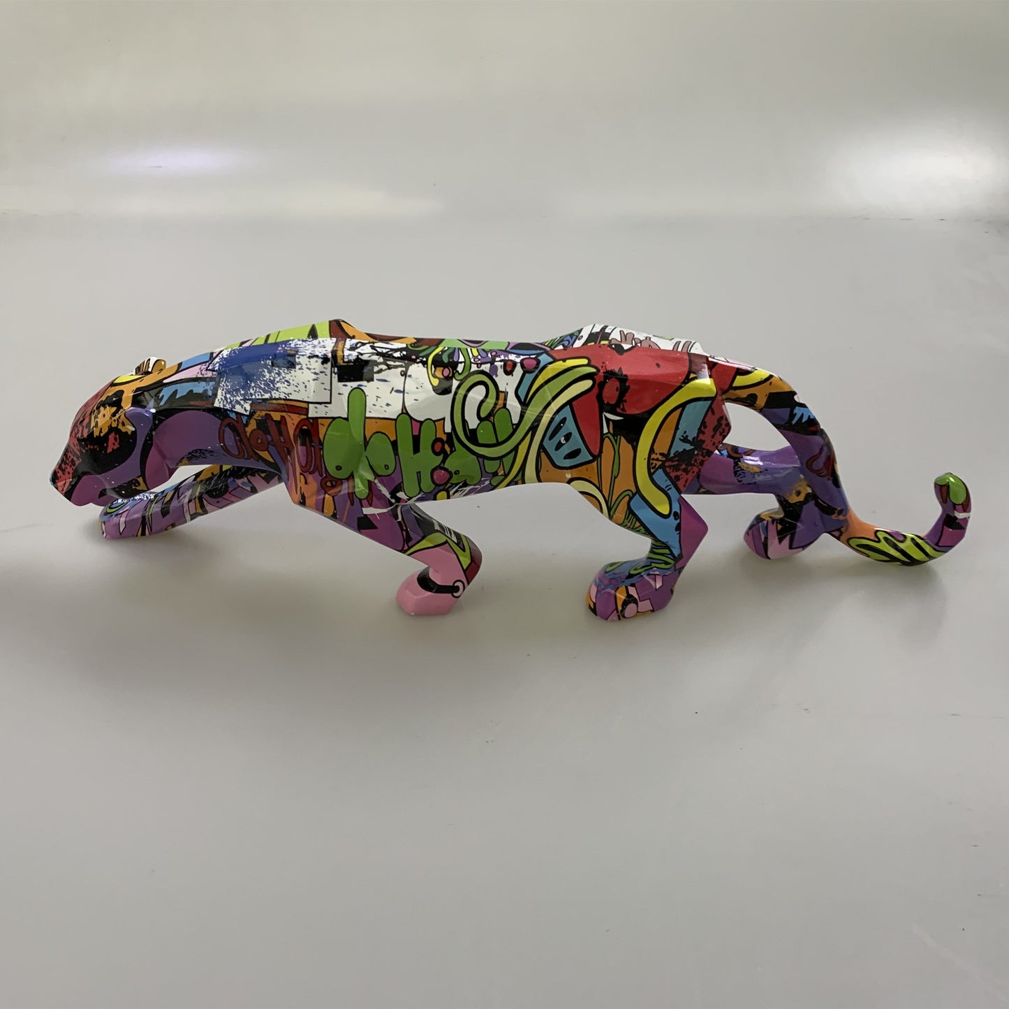 ArtZ® Graffiti Painted Panther Sculpture Sculptures