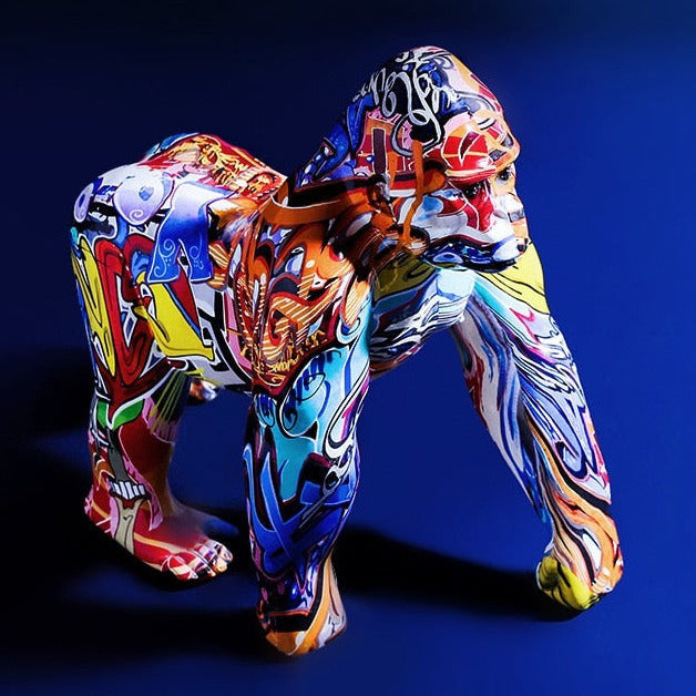 ArtZ® Gorilla Nordic Painted Statue Sculptures