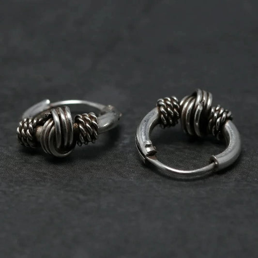Oseberg Knot 925 Sterling Silver Earrings