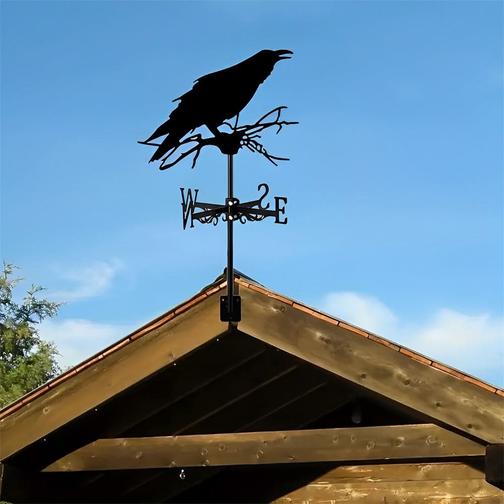 Crow Bird Stainless Steel Weathervane