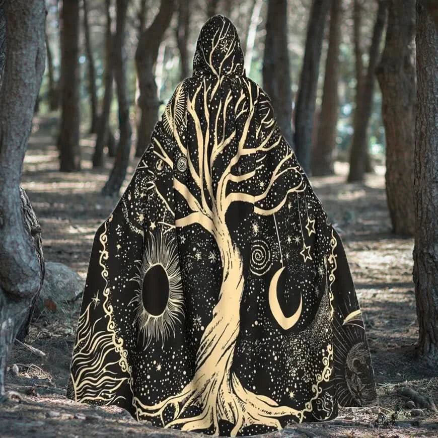 Tree of Life Celestial Hooded Robe Cloak