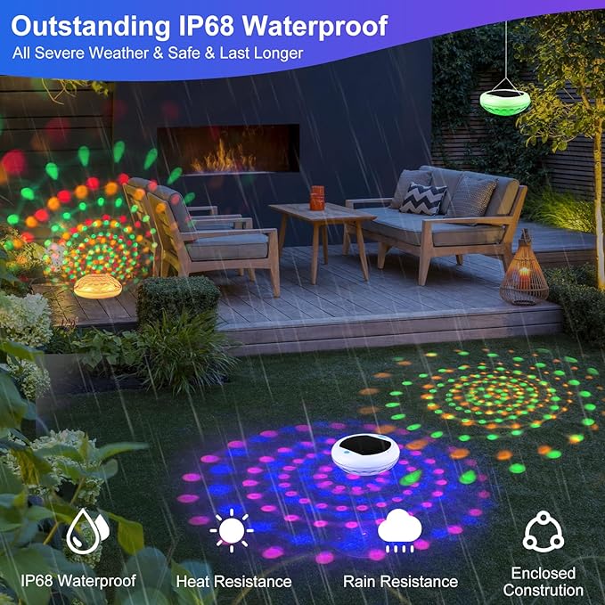 Floating Solar Pool Light