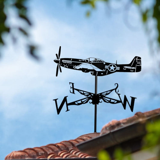 Aircraft Airplane Silhouette Stainless Steel Weathervane