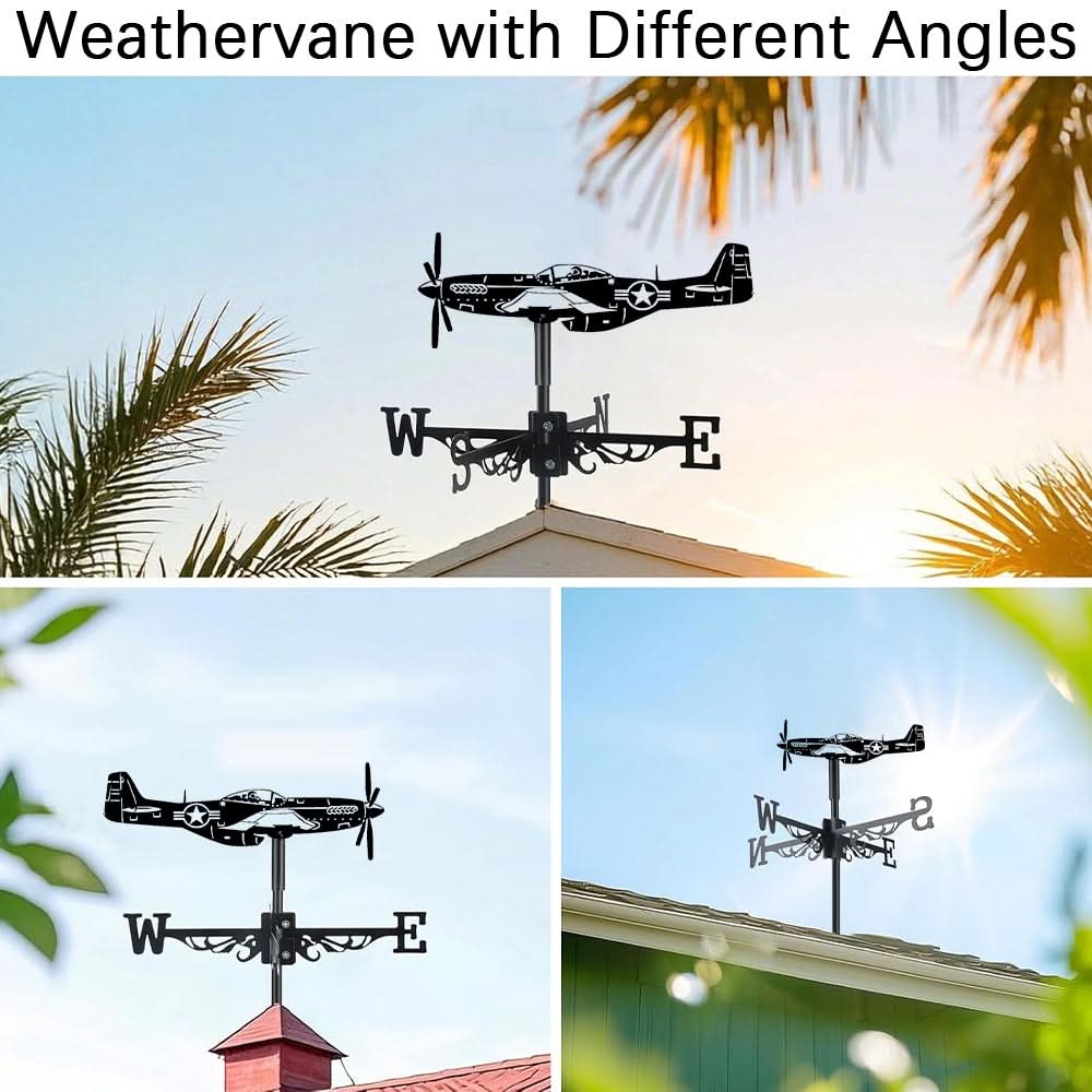 Aircraft Airplane Silhouette Stainless Steel Weathervane
