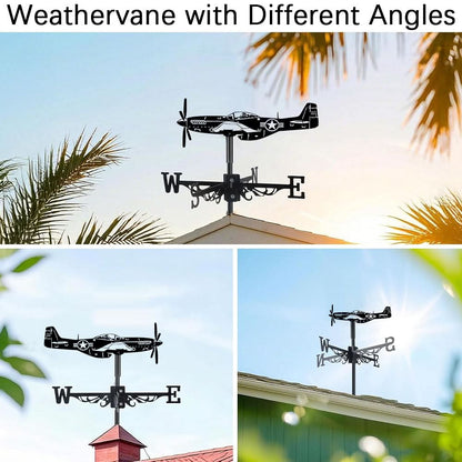 Aircraft Airplane Silhouette Stainless Steel Weathervane