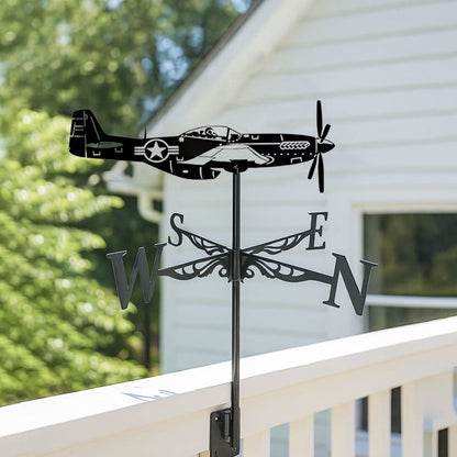Aircraft Airplane Silhouette Stainless Steel Weathervane