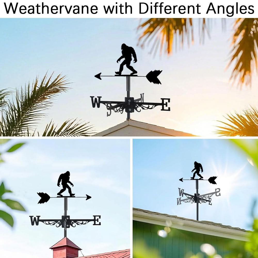 Bigfoot Walking Silhouette Stainless Steel Weathervane