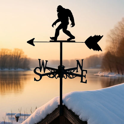 Bigfoot Walking Silhouette Stainless Steel Weathervane