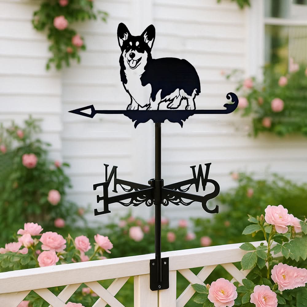 Corgi Dog Silhouette Stainless Steel Weathervane