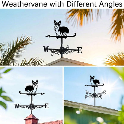 Corgi Dog Silhouette Stainless Steel Weathervane