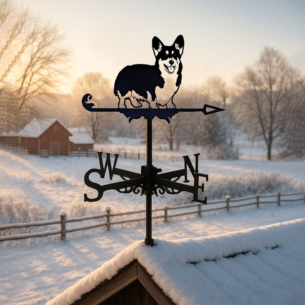 Corgi Dog Silhouette Stainless Steel Weathervane