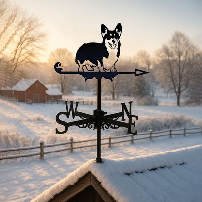 Corgi Dog Silhouette Stainless Steel Weathervane