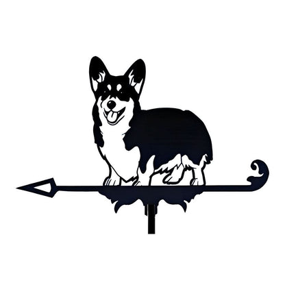 Corgi Dog Silhouette Stainless Steel Weathervane