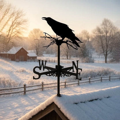 Crow Bird Stainless Steel Weathervane