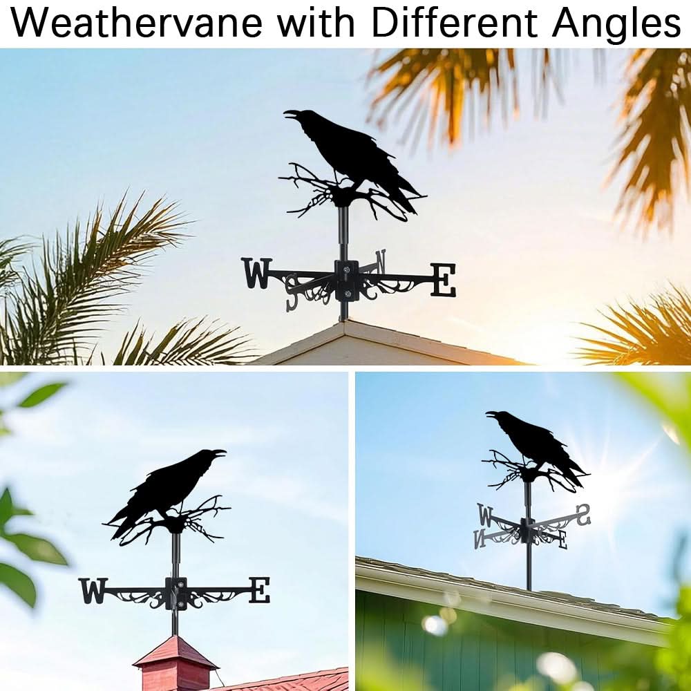 Crow Bird Stainless Steel Weathervane