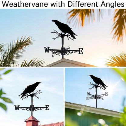 Crow Bird Stainless Steel Weathervane