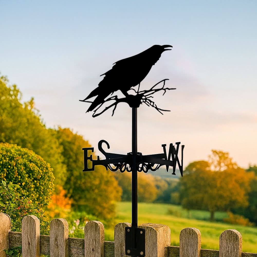 Crow Bird Stainless Steel Weathervane