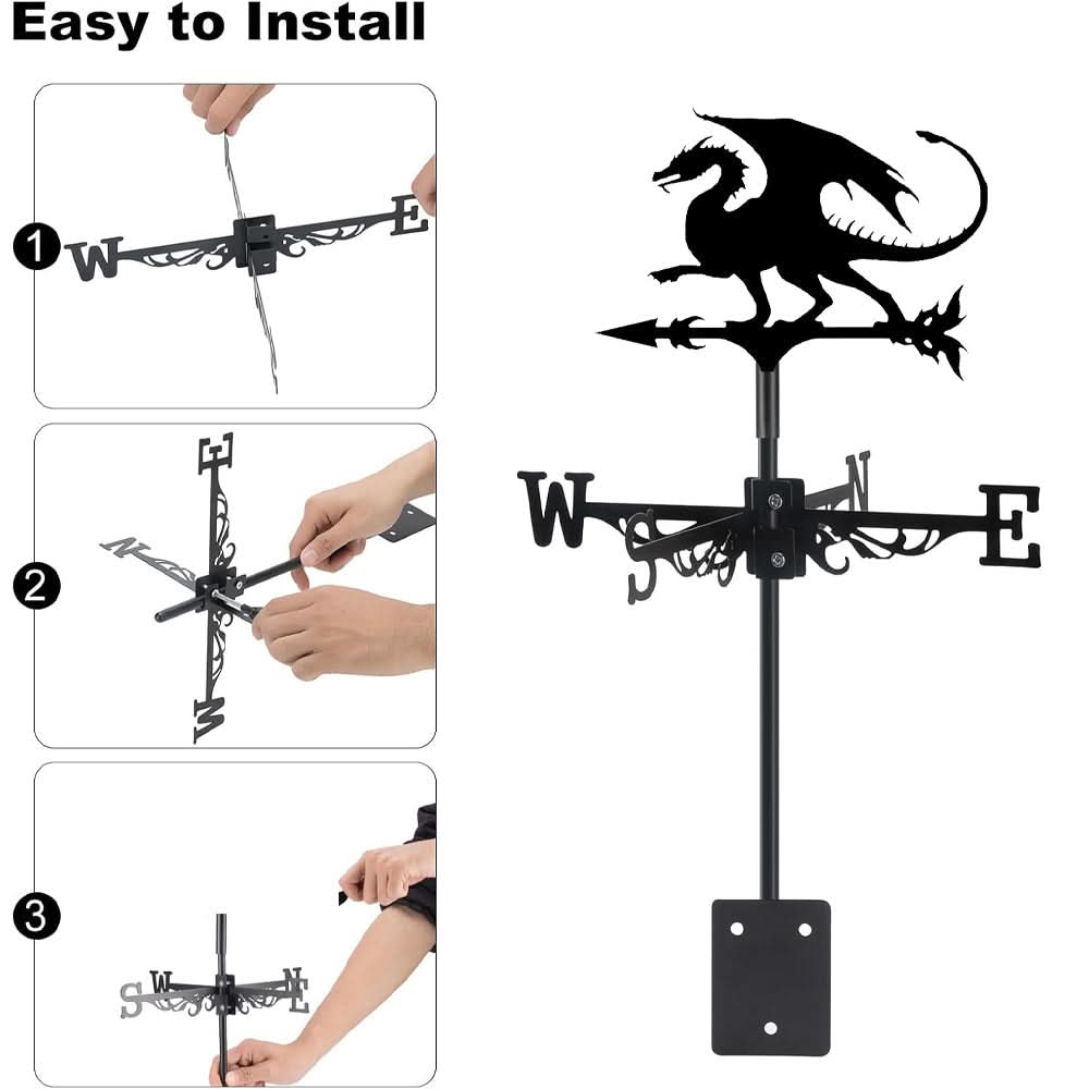Dragon Fantasy Stainless Steel Weathervane