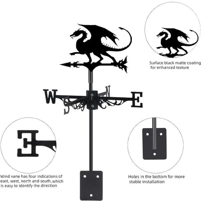 Dragon Fantasy Stainless Steel Weathervane
