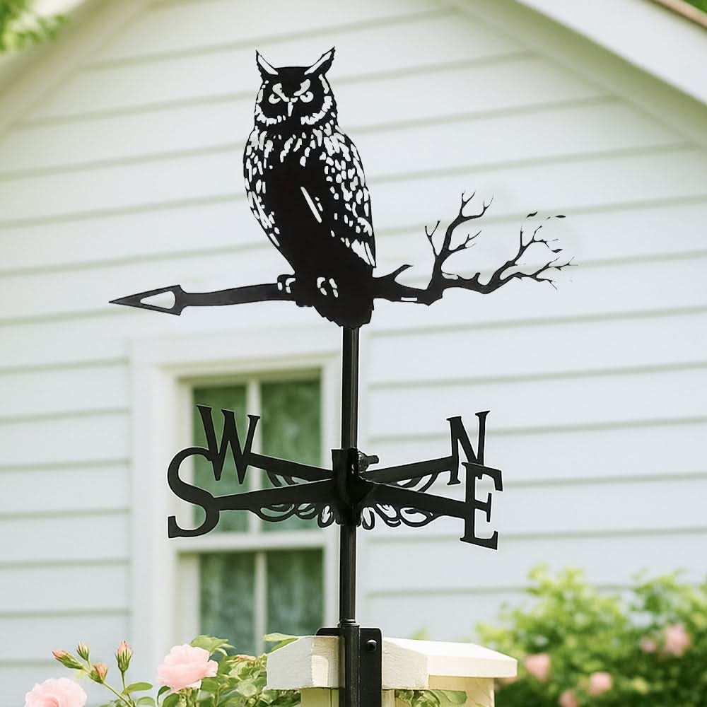 Owl Bird Stainless Steel Weathervane