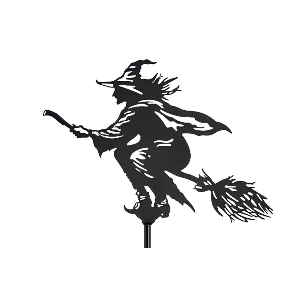 Witch Silhouette Stainless Steel Weathervane