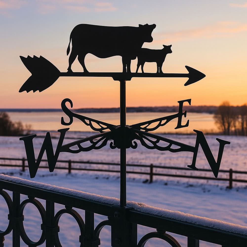 Calf Farm Animal Stainless Steel Weathervane