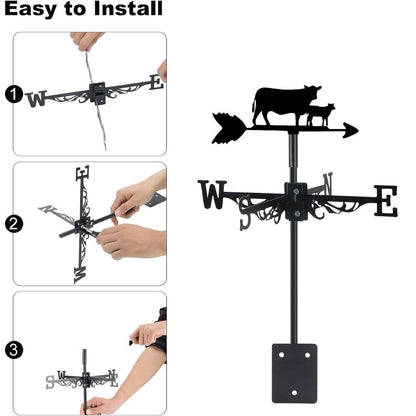 Calf Farm Animal Stainless Steel Weathervane
