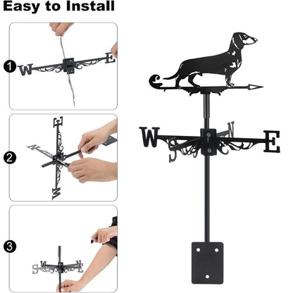 Dachshund Dog Stainless Steel Weathervane