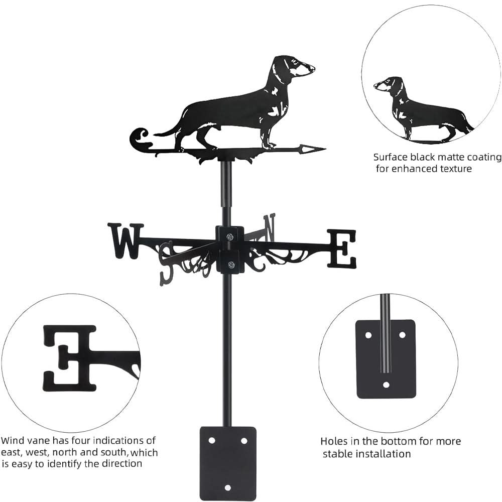 Dachshund Dog Stainless Steel Weathervane