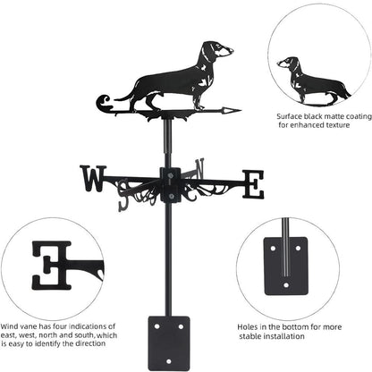 Dachshund Dog Stainless Steel Weathervane