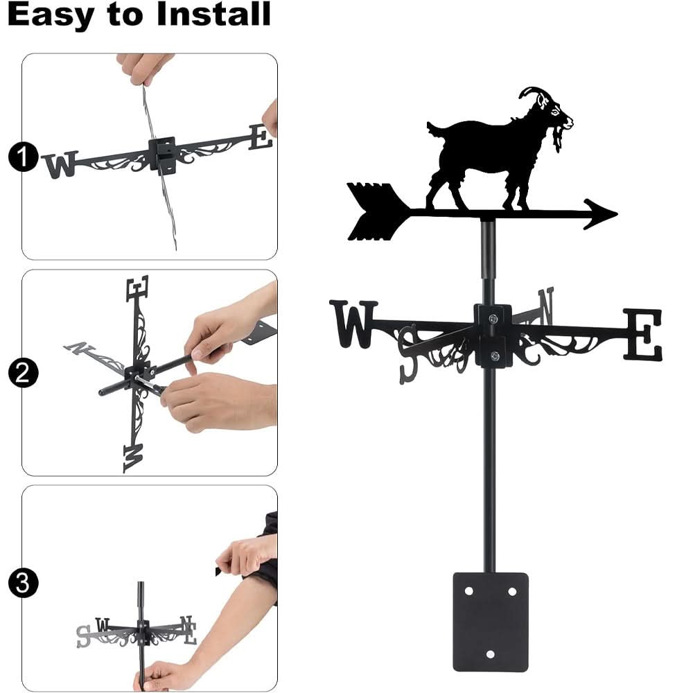 Goat Farm Animal Stainless Steel Weathervane
