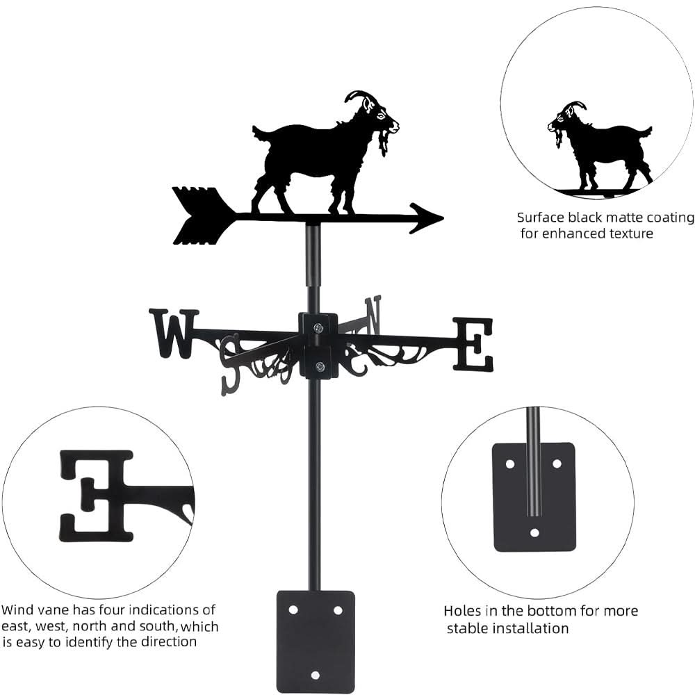Goat Farm Animal Stainless Steel Weathervane