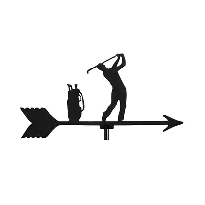 Golf Player Silhouette Stainless Steel Weathervane