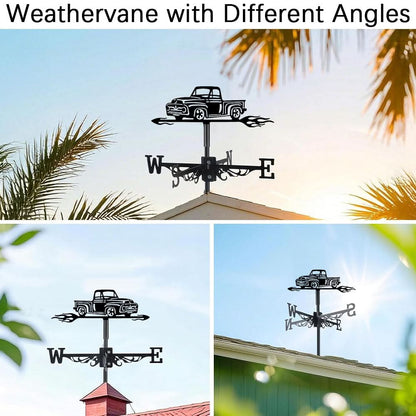 Pickup Truck Silhouette Stainless Steel Weathervane