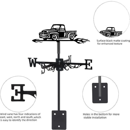 Pickup Truck Silhouette Stainless Steel Weathervane