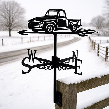 Pickup Truck Silhouette Stainless Steel Weathervane
