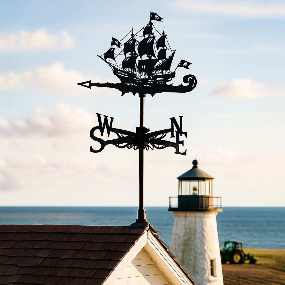 Pirate Ship Sailing Stainless Steel Weathervane
