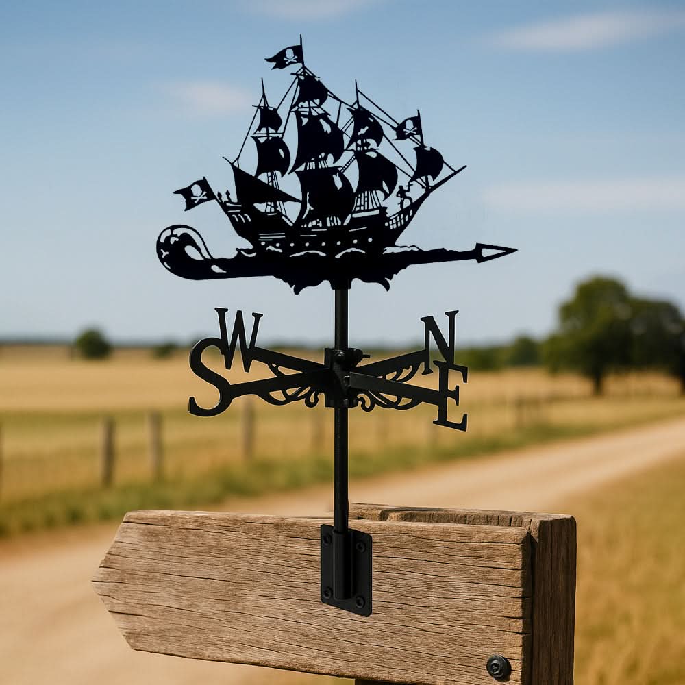 Pirate Ship Sailing Stainless Steel Weathervane