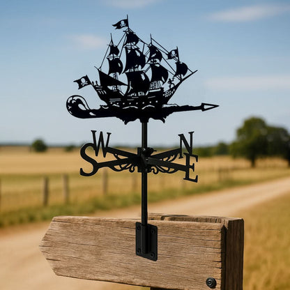 Pirate Ship Sailing Stainless Steel Weathervane
