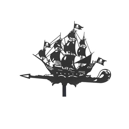 Pirate Ship Sailing Stainless Steel Weathervane