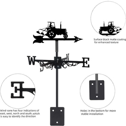 Tractor Farm Equipment Stainless Steel Weathervane