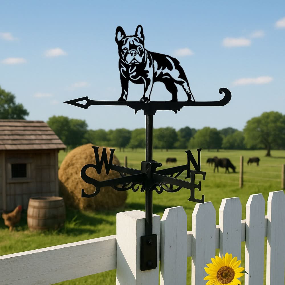 French Bulldog Silhouette Stainless Steel Weathervane
