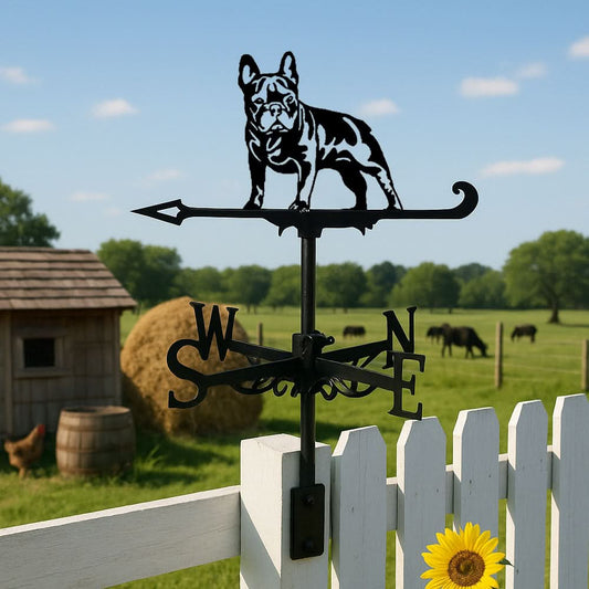French Bulldog Silhouette Stainless Steel Weathervane