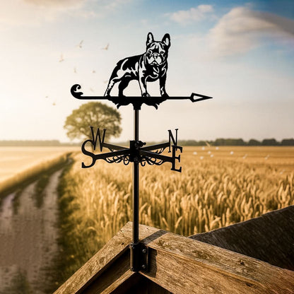 French Bulldog Silhouette Stainless Steel Weathervane