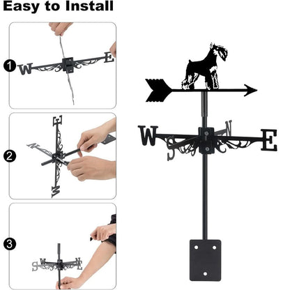 Schnauzer Dog Stainless Steel Weathervane