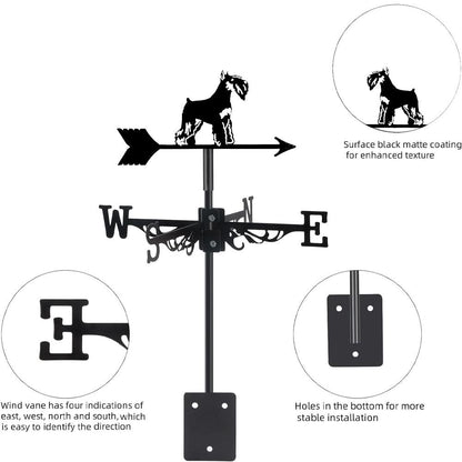 Schnauzer Dog Stainless Steel Weathervane